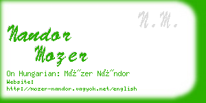 nandor mozer business card